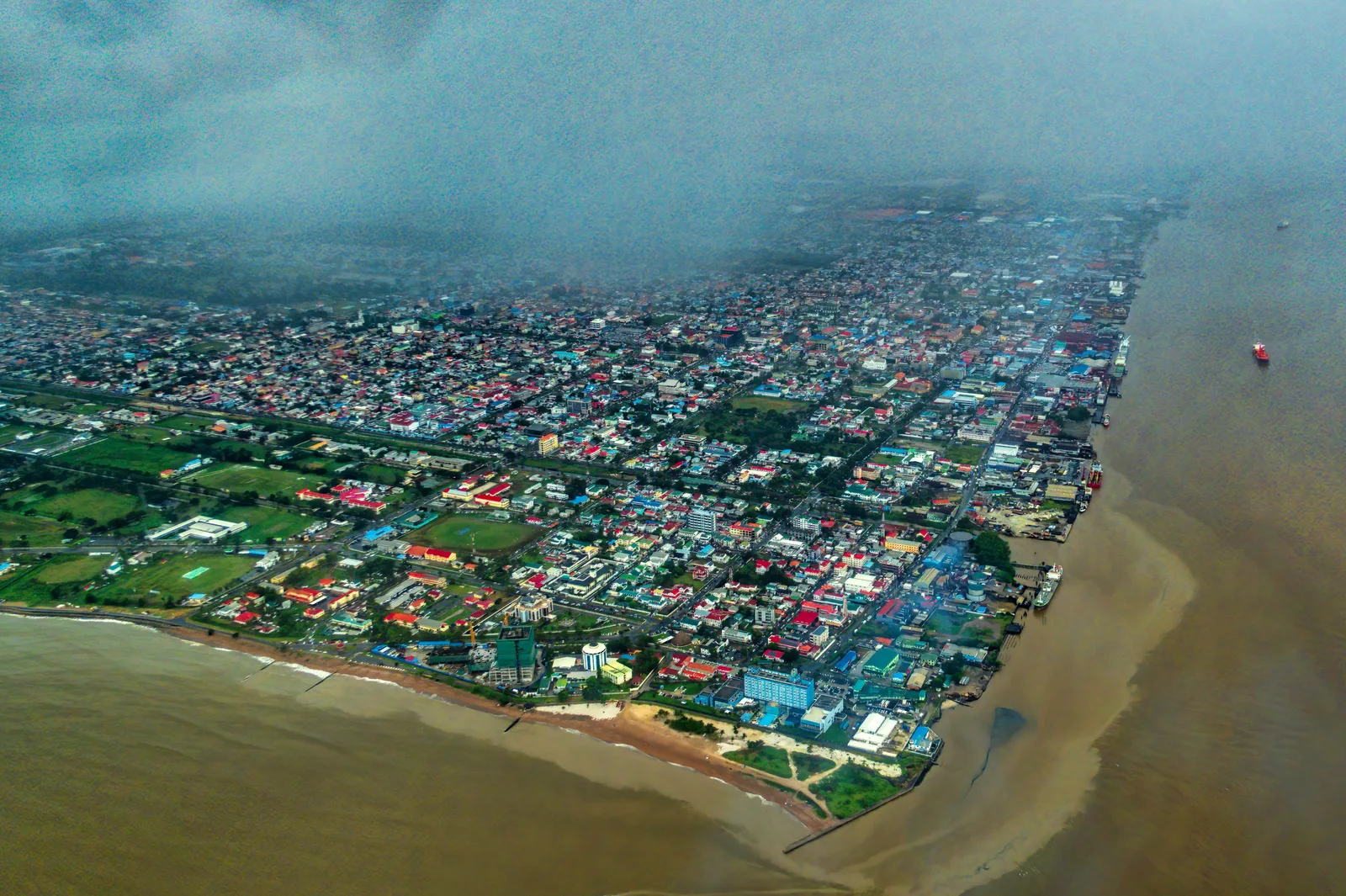 Georgetown and the Demerara waterfront, photographed in 2019